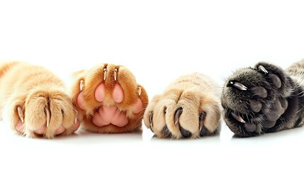 cat paw clipart on white background