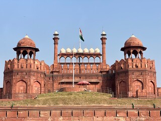 The Red Fort also known as Lal Qila is located in New Delhi, India, UNESCO World Heritage Site