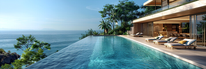 Luxury swimming pool. 3D rendering,
Stunning captures of contemporary pool designs that exude luxury and relaxation
