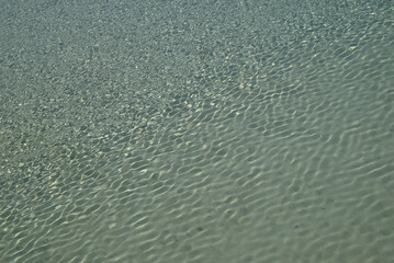 Reflets du soleil dans l'eau de mer