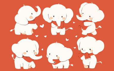 elephant clipart vector for graphic resources