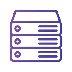 Obraz premium server gradient icon