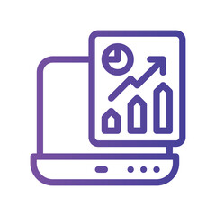 statistics gradient icon