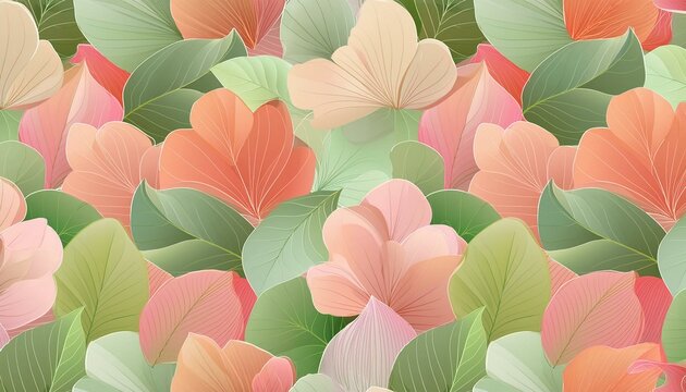 Abstract pastel pink, light green and sienna seamless pattern. can be used for wallpaper, poster, banner or texture design By Eigens Textures Patterns For Textile Designs Printing On Clothes