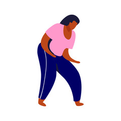 set of people's poses in a stylish world day design female
