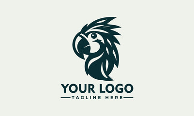 macaw bird parrot logo tropical bird logo icon vector template