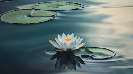 water lily in the pond