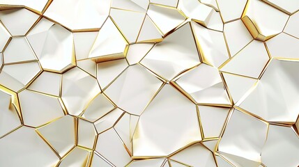 Obraz premium Design Polygon Tile Gold on White Background