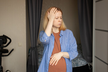 migraine in a pregnant woman, headache problems,