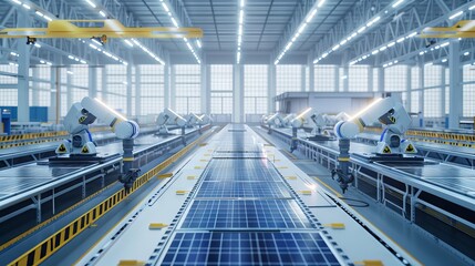Solar panel mass production system