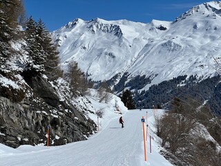 Amazing sport-recreational snowy winter tracks for skiing and snowboarding in the area of the...