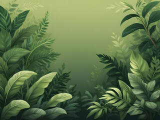Verdant gradient background with lush olive green and leafy forest hues.