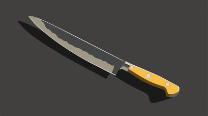 Steel kitchen knife isolated on background knife in illustration