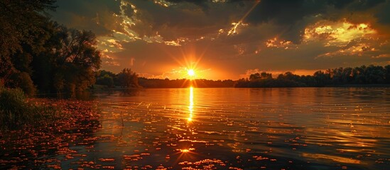 The sun's final rays dance on the water, a backdrop for whispered promises and stolen glances. -