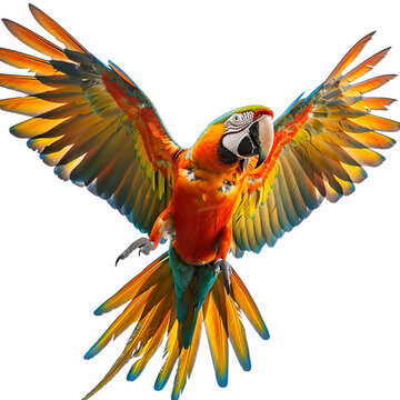 parrot in flight