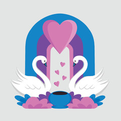 illustration of a pair of hearts