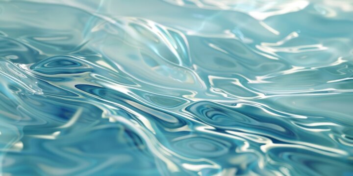 Stylized water swirls create a serene atmosphere with their graceful movements and subtle gradients.

