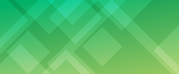 Green and white vector gradient abstract banner with geometric shapes elements. For background presentation, background, wallpaper, banner, brochure, web layout, and cover