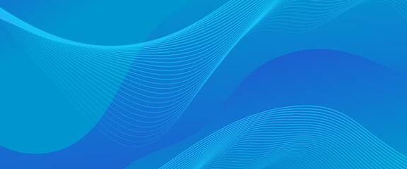 Blue vector simple gradient abstract banner design with geometric style. Graphic design element modern style concept for background, banner, flyer, card, wallpaper, cover, or brochure