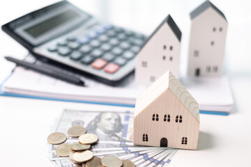 Finance home investments concept. Mortgage from the bank is essential for financing home...