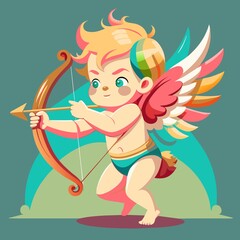 Cupid drawing his bow