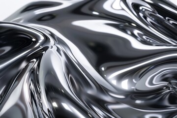 Liquid silver abstract background.