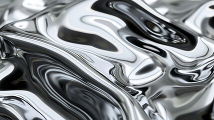 Liquid silver abstract background.