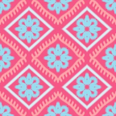 Seamless Ikat ethnic traditional pattern geometric abstract folklore ornament Tribal ethnic illustration background