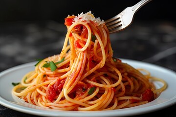Delicious Italian Dining: Spaghetti Dinner Masterpiece Photography