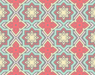Seamless Ikat ethnic traditional pattern geometric abstract folklore ornament Tribal ethnic illustration background
