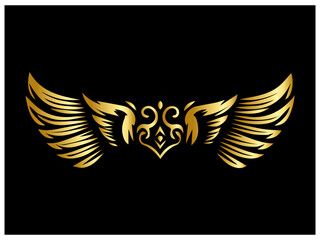 Luxury logo design with golden colour