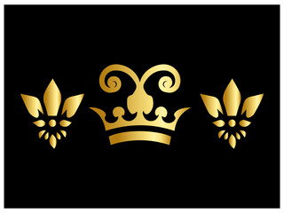 Luxury logo design with golden colour