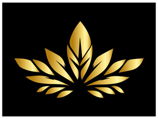 Luxury logo design with golden colour