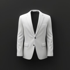 White blazer mockup apparel clothing jacket. - obrazy, fototapety, plakaty