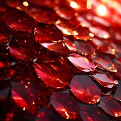 background of red crystals
