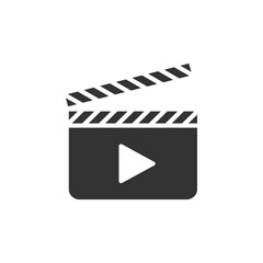 Video player icon. Movie vector icon, camera, cinema, recording symbol