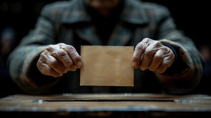 voters near the box with their hands putting letters into the box