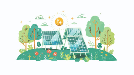 Vector illustration. alternative renewable energy