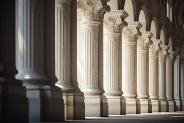 Naklejka premium Classical building hall architecture column spirituality.