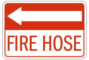 Fire hose sign