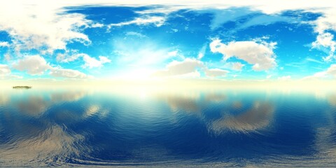 HDRI, environment map, Round panorama, spherical panorama, equidistant projection, sea sunset
3d rendering - obrazy, fototapety, plakaty