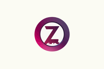 the letter z in a purple circle