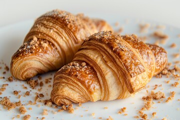 Art of French Pastry: Rustic Breakfast with Scattered Croissants