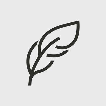 An original illustration of a feather quill pen