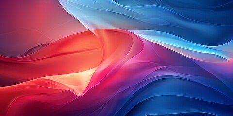 Close up of cell phone against red and blue gradient background