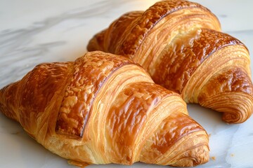 Delicious Croissants: A Fresh Morning Delight - A Mouthwatering Snapshot of Traditional Breakfast Pastries