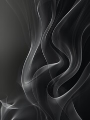 Swirling smoke in monochrome