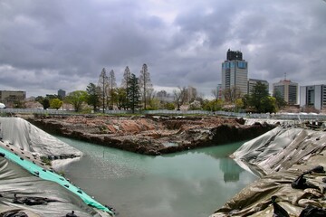 Fototapeta premium 駿府城発掘調査・駿府城公園（静岡県・静岡市）