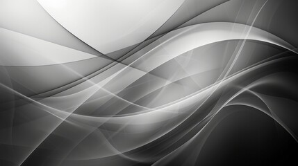 Abstract black and white wavy lines