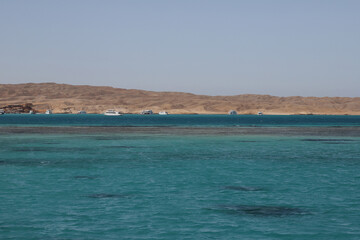 red sea, sea scape, sky scape and mountains